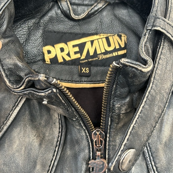 Tom Tailor Leather Bomber Jacket - Picture 5 of 9